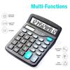 837B Desktop Electronic Calculator Standard Function Basic Counter with 12 Digits Large LCD Display Big Buttons Dual Powers Solar Batterys Powered