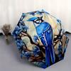 Stained Blue Jay Art Print: Nature's Vibrant BeautyUmbrella, Portable 3-Fold Compact Umbrella,Christmas Gift ES395