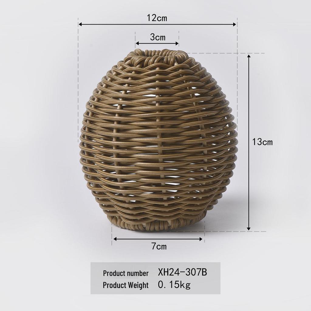 Handgefertigte Vase im Rattan-Stil: Elegantes und kreatives Ornament für Heim-Blumenarrangements