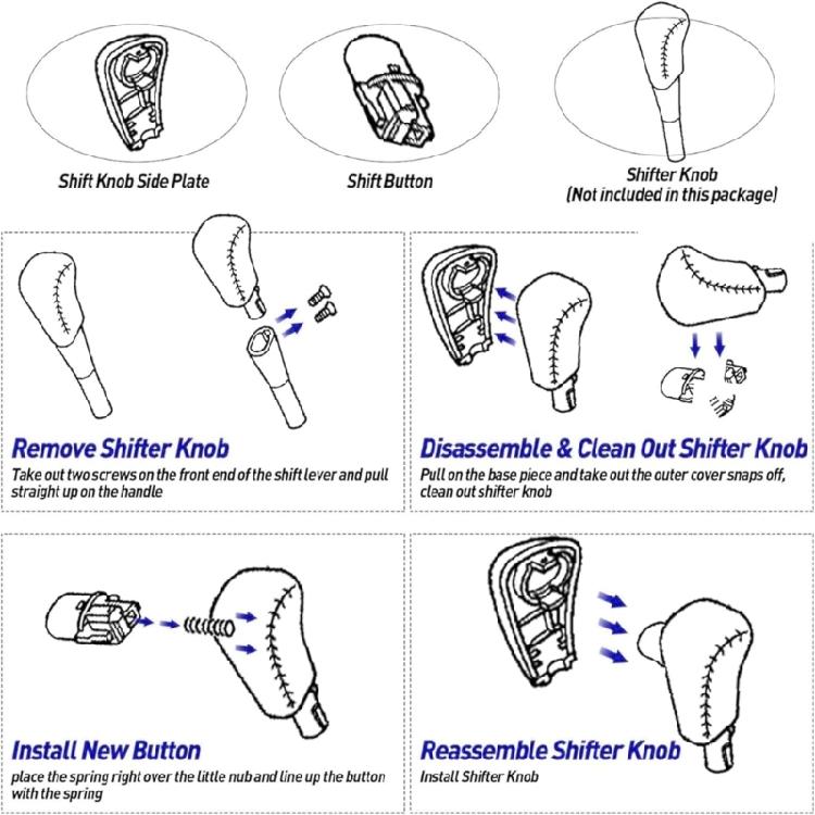Precise Car Transmission Shifter Lever Knob Push Button With Spring Kit for 54132SHJA01 Quick Response Smooth Operation