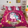 Home Bed Cover 3D Unicorn Themed Print Homes Bedding Quilt Cover Textiles Polyester Pillowcase Bedclothes