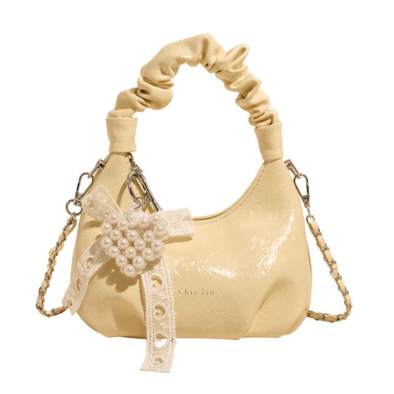 Simple niche portable shell bag women's 2025 summer new high-end chain letter messenger bag