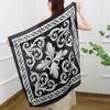 Silk-Feel 90x90 Women's Korean Style Spring/Summer Versatile Printed Square Scarf