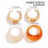 Ingemark 4Pcs/Set Minimalism Retro Geometry Resin Rings Women Trendy Creative Metal Open Knuckle Ring 2026 New Couple Jewelry
