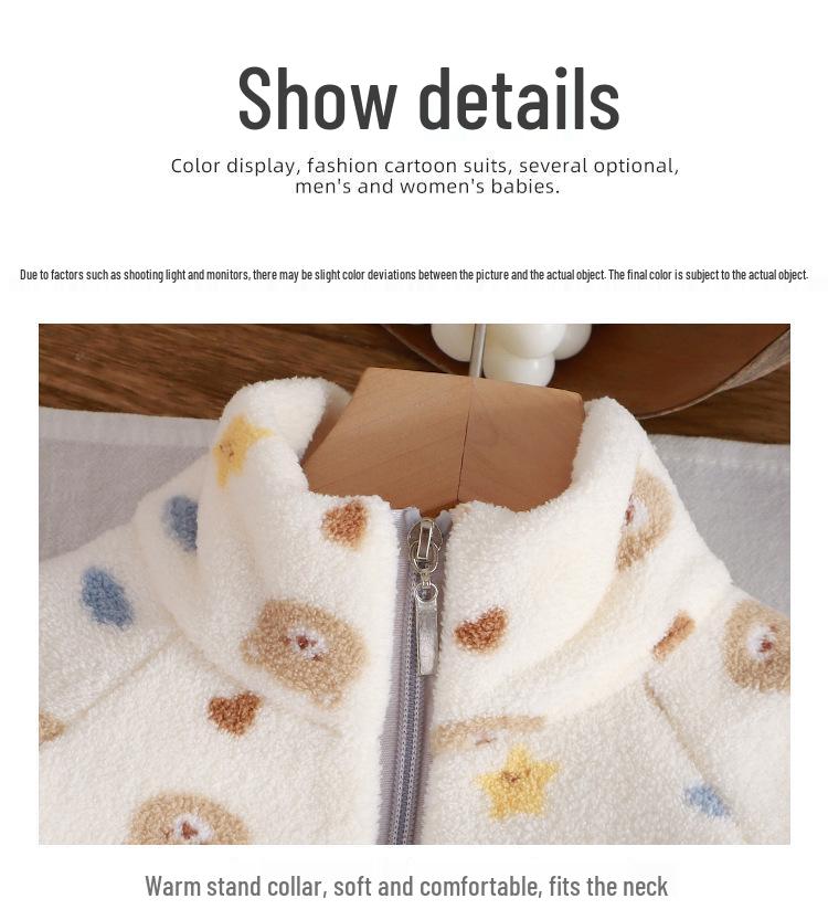 Autumn/Winter Plush Thickened Korean Style Kids Homewear Set - Warm Boys & Girls Clothing