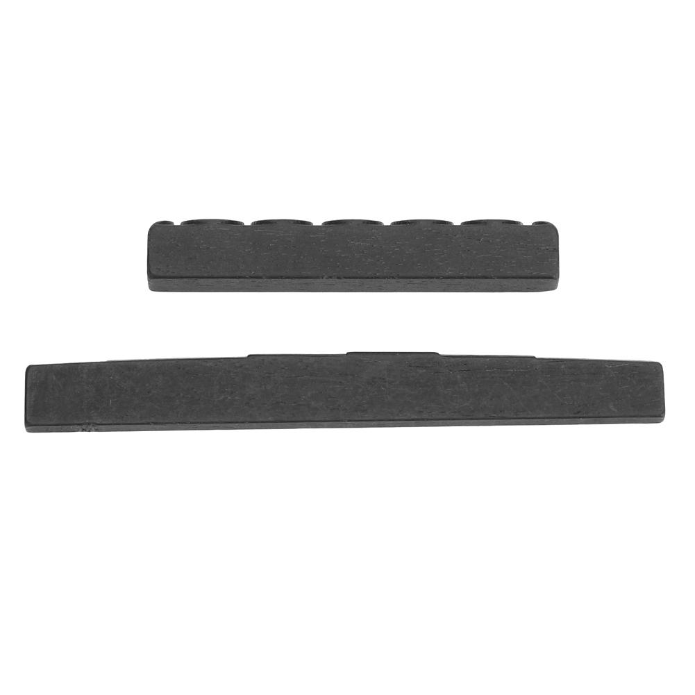1 Set 2 PCS High Quality Ebony Nut and Saddle for Classical Guitar Parts