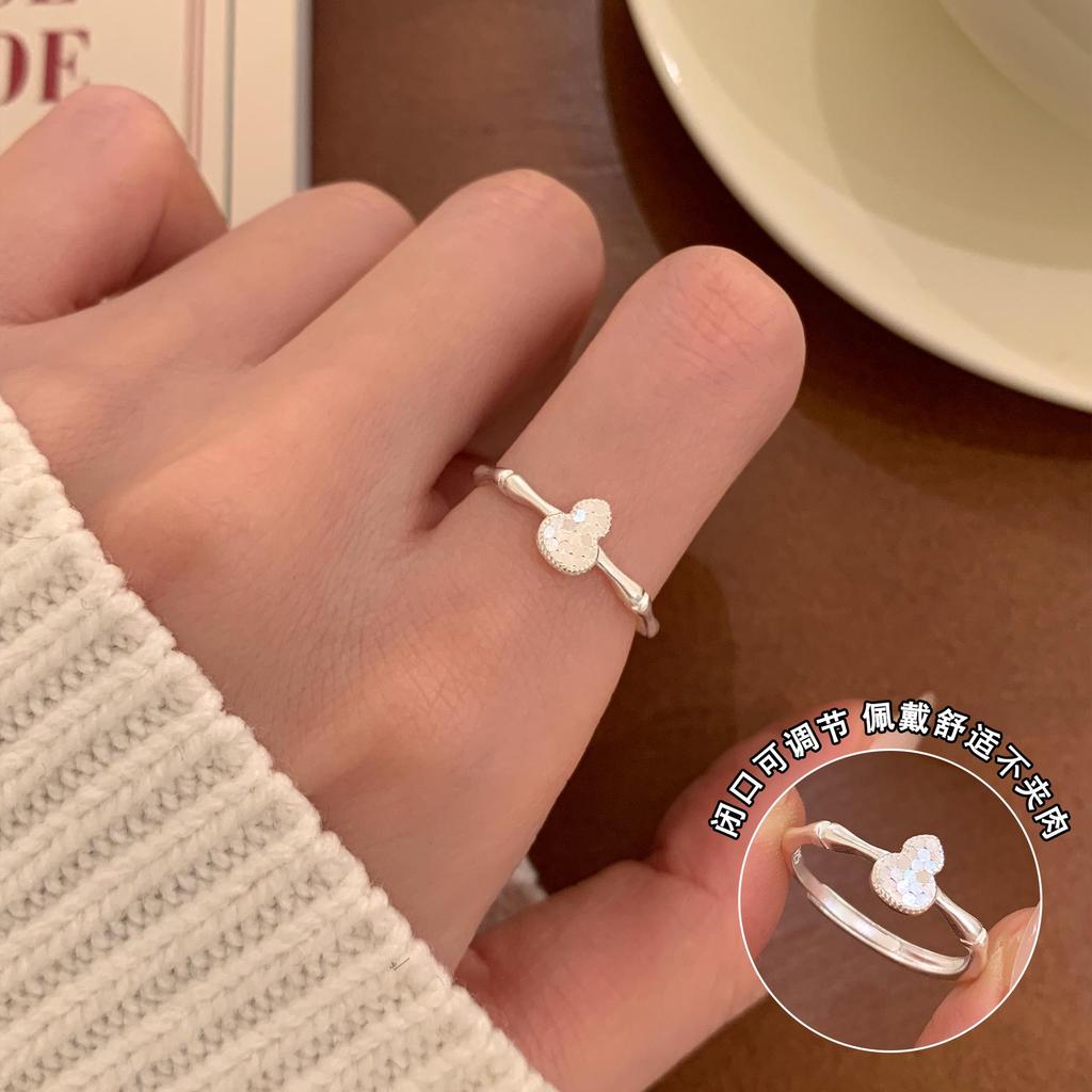 Xiaohongshu S925 Sterling Silver Summer Ring: Women's High-End Niche Light Luxury, Non-Fading Silver Jewelry