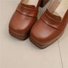 Women's high-heeled sandals spring and summer new waterproof table thick heel large size solid color bag head sandals