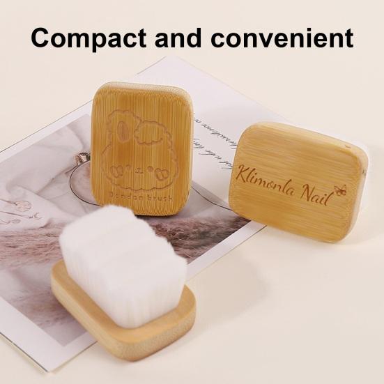 Compact Soft Bristle Brush Convenient Durable Small Mahjong Cleaning Manicure Tool for Dead Skin Removal