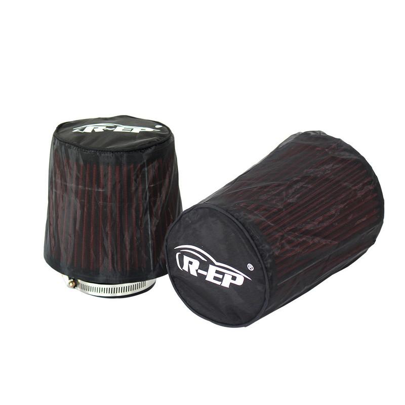 R-EP Universal Car Cone Air Filter Protective Cover Waterproof Oilproof Dustproof for High Flow Air Intake Filters Black