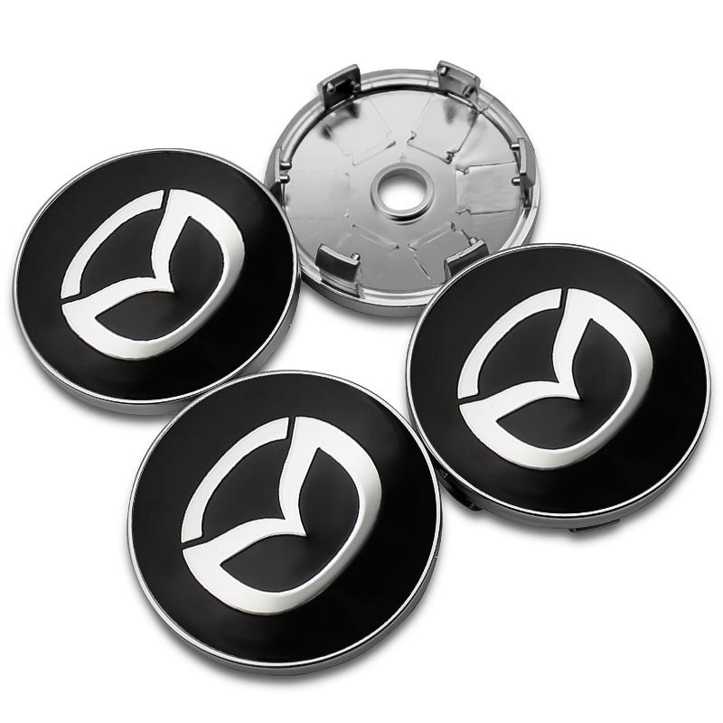 4Pcs Wheel Center Hubcaps 56mm/60mm Diameter for Mazda Atenza GL MX-30 CX-30 2 3 4 5 6 8 CX-3 CX-5 Car Styling Exterior Accessor