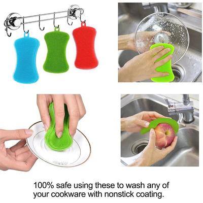 Perie de spălat vase din silicon Perie de spălat tigăi cu burete de bucătărie Perie de spălat vase din silicon Perie de spălat vase cu fructe pentru legume