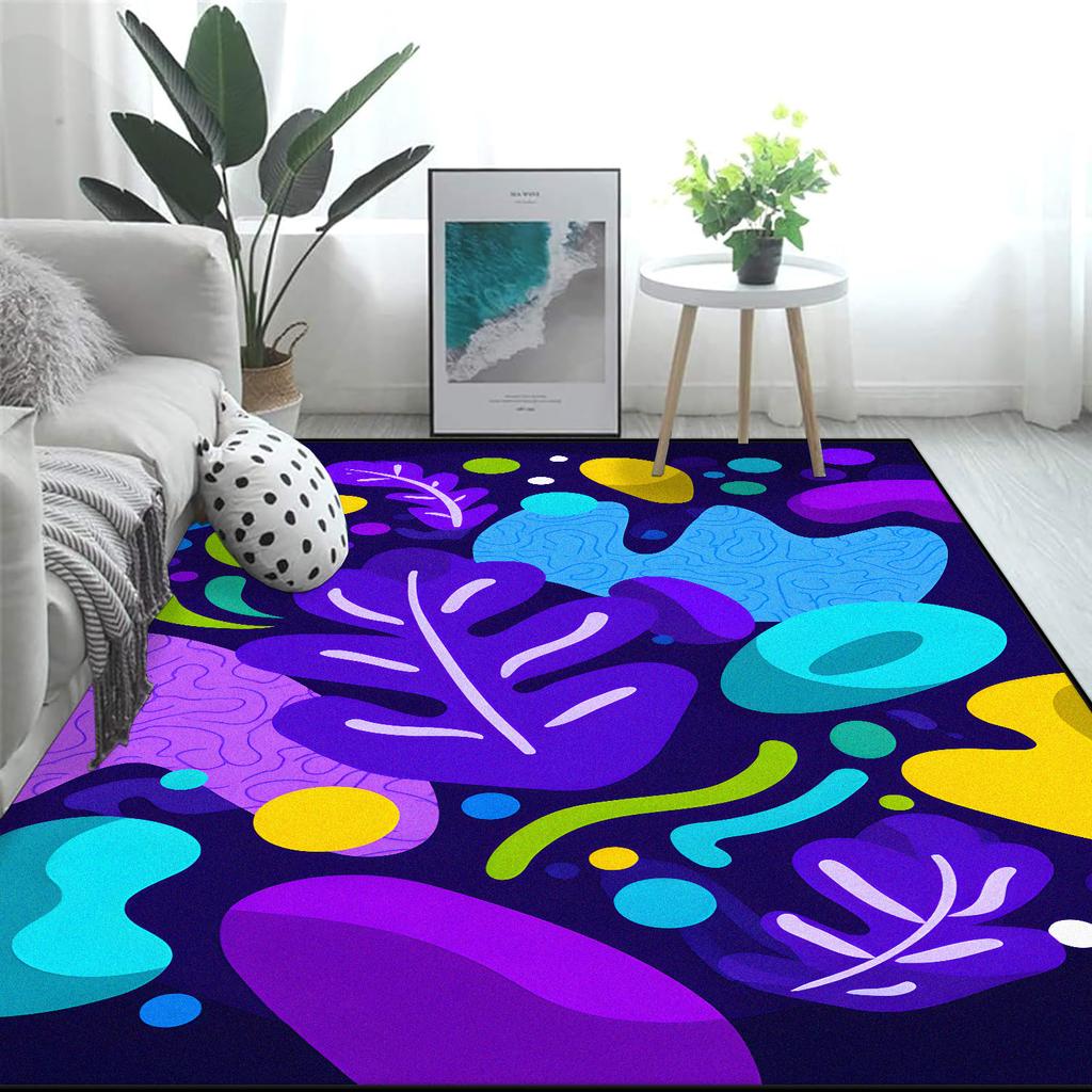 Colorful Abstract Pattern Carpet Playground Living Room Non-slip Large Area Rug Bedroom Soft Easy To Clean Floor Mat Cloakroom