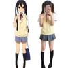 Azusa Nakano Mio Cosplay JK Uniform Set: Campus Style Knit Dress & Skirt