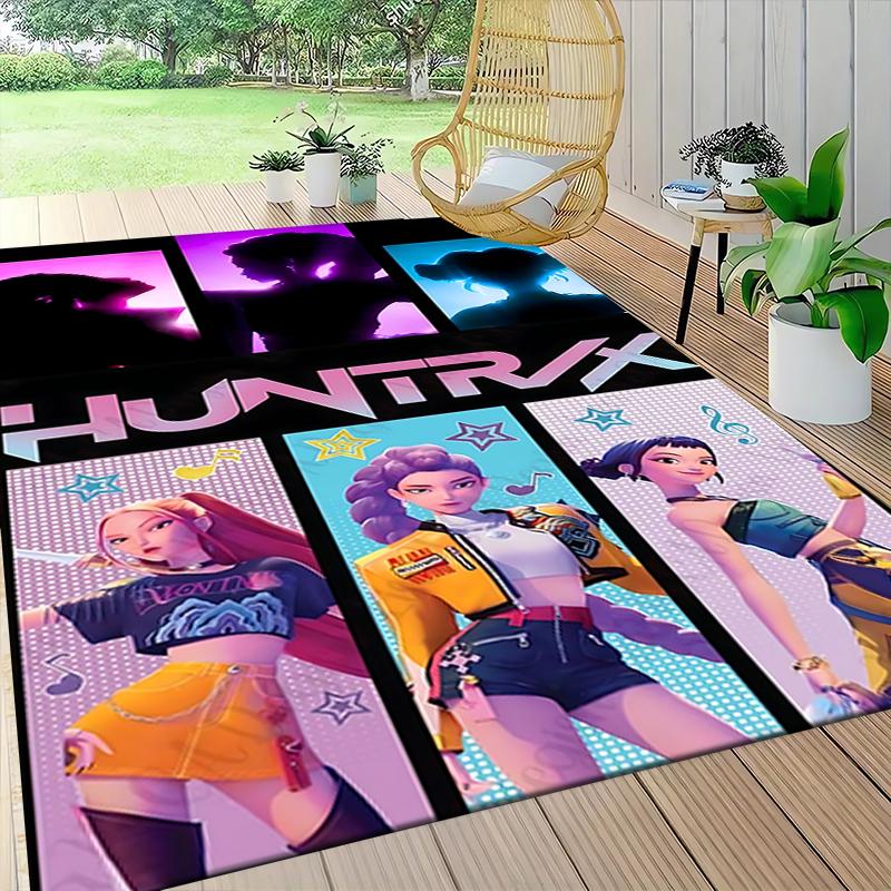 Huntrx Future Fashion Icons Carpet Rug Soft Washable Antislip Home Living Room Sofa Mats Personalized Christmas Rug
