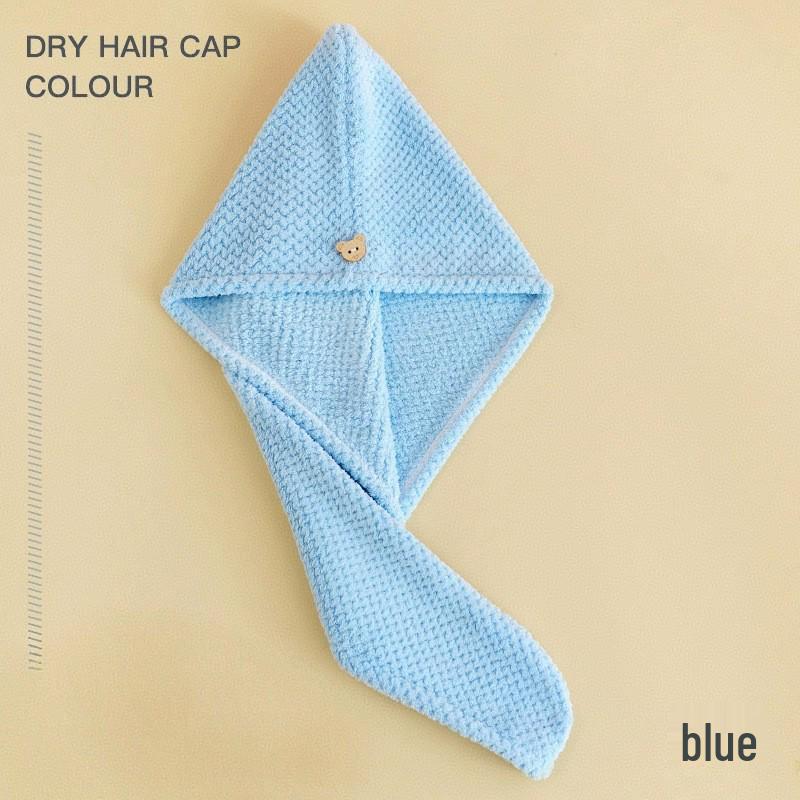 Coral Fleece Quick-Drying Hair Towel Hat - Women's Thick, Super Absorbent, No Shedding, Fast Drying Shower Cap.