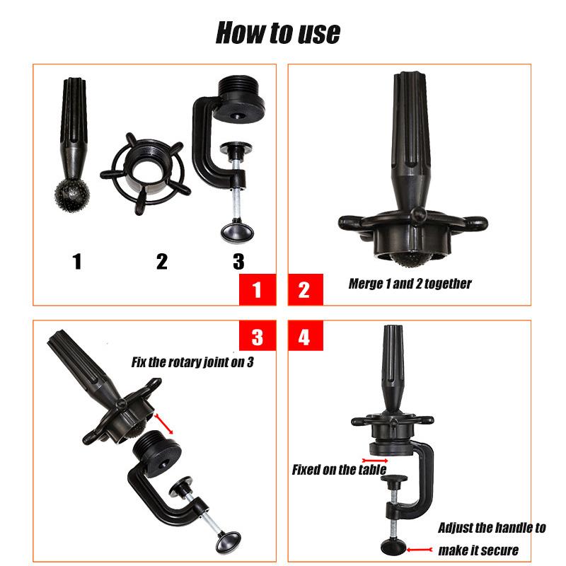 Mannequin Head Stand Cosmetology Manikin Stand Mannequin Head Holder Clamp Black Wig Stand Holder