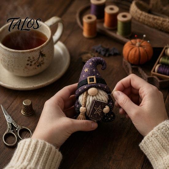 Stress Relief Craft Kit Cozy Gnome DIY Patchwork Kit, Felt Creative Beginner Sewing Art for Crafters, Home Decor Unique Handmade Gift 3D Elf Set