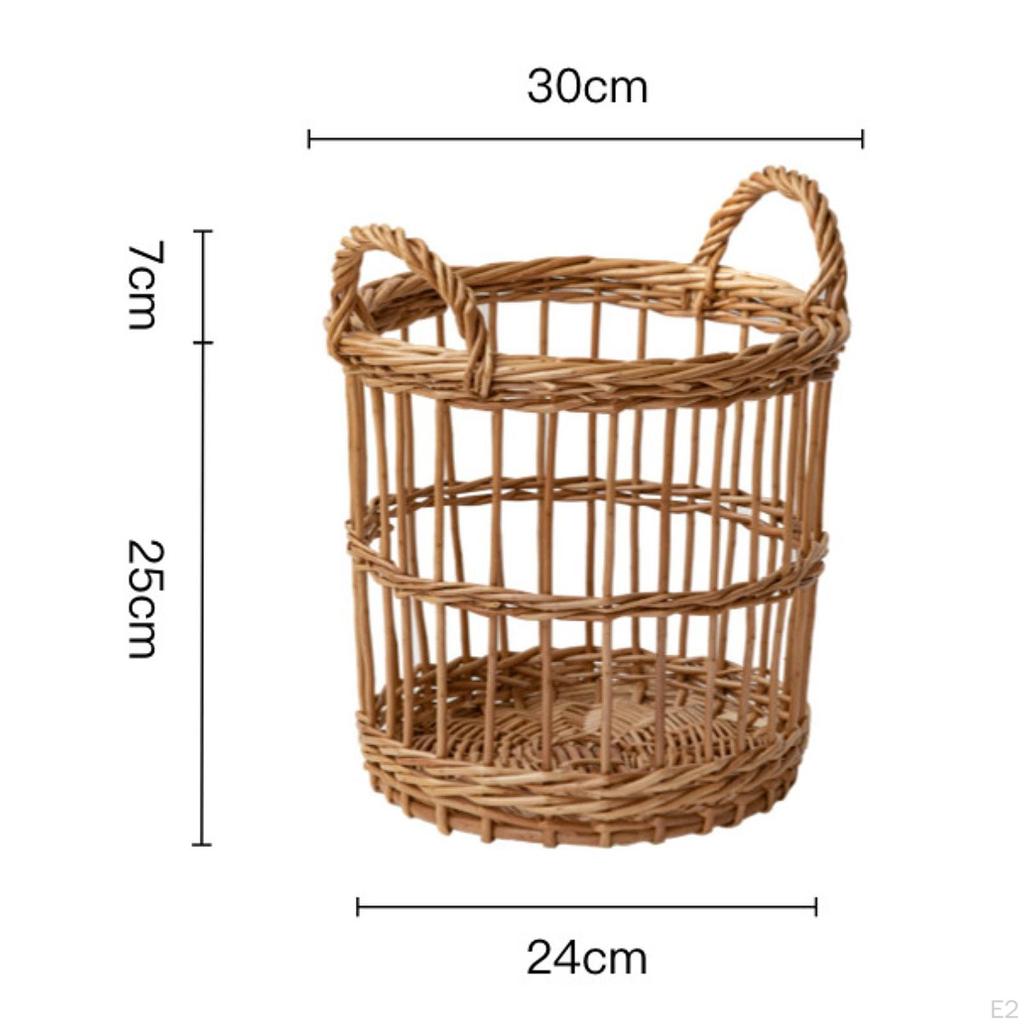 Weiden Aufbewahrungskorb Obst Gemüse Dekorativ für Spielzeug Rattan Organizer Schlafzimmer