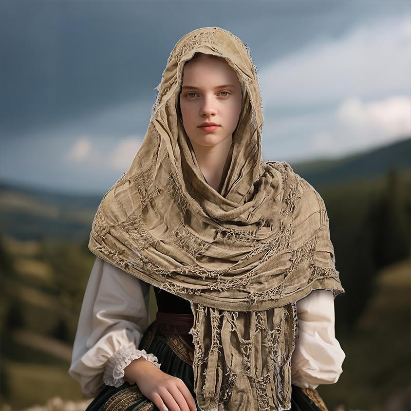 1PC Rag Style Shawl Casual Cotton Linen Wrap All-Season Tassel Scarf Retro Hippie Fringe Minimalist