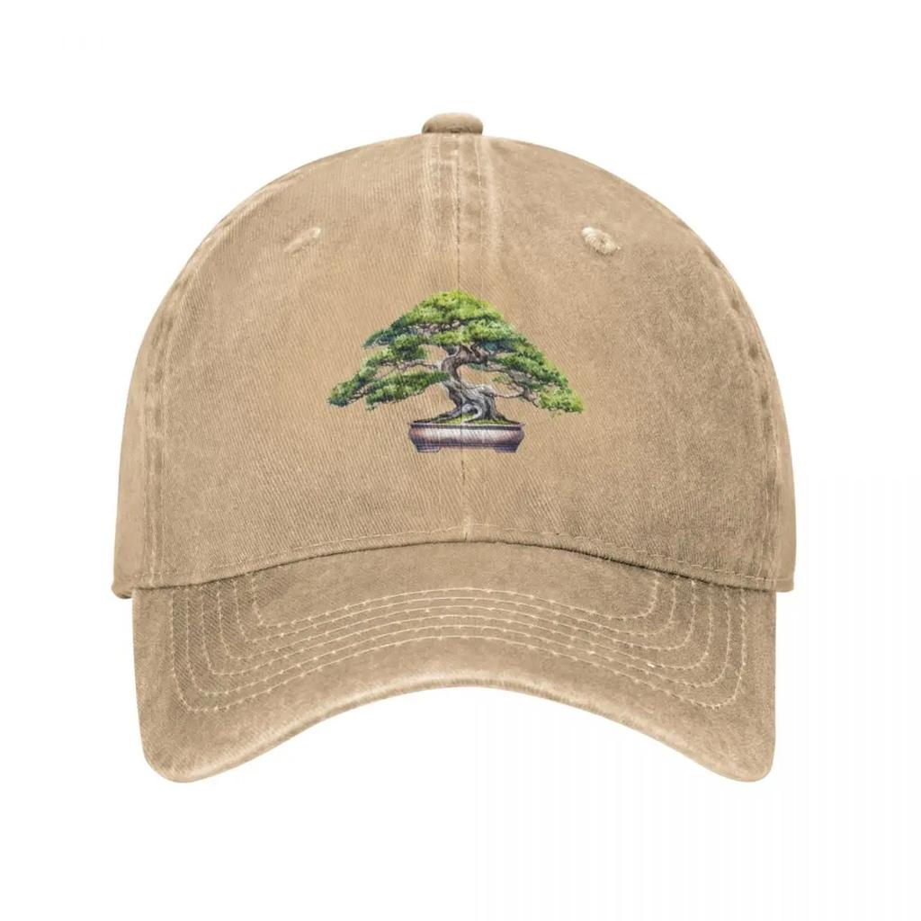 Bonsai Tree Shohin Watercolor Baseball Cap Sun Hat For Children Beach Bag Luxury Caps Female Mens