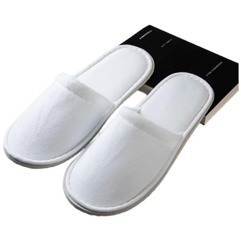 Bulk Pack Disposable Hotel Slippers - Thickened, Non-Slip