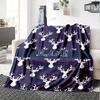 Home Customize Your Name Blankets Deer Head Pattern Cozy Soft Lightweight Blanket For All Seasons Suitable For Picnics Sofas Offices Beds Living Rooms