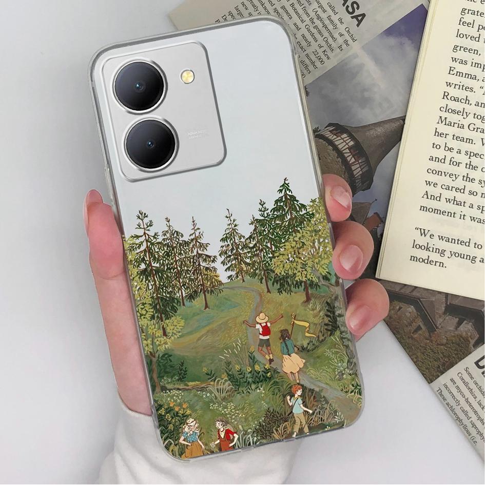 For Vivo Y36 Y20 Y15S Y02 Y11 Y12 Y35 Y33s Y31 Y30 Y27 Phone Case Back Cover Fashion Boy Girl Shockproof Transparent Soft Silicone TPU For Vivo Bumper