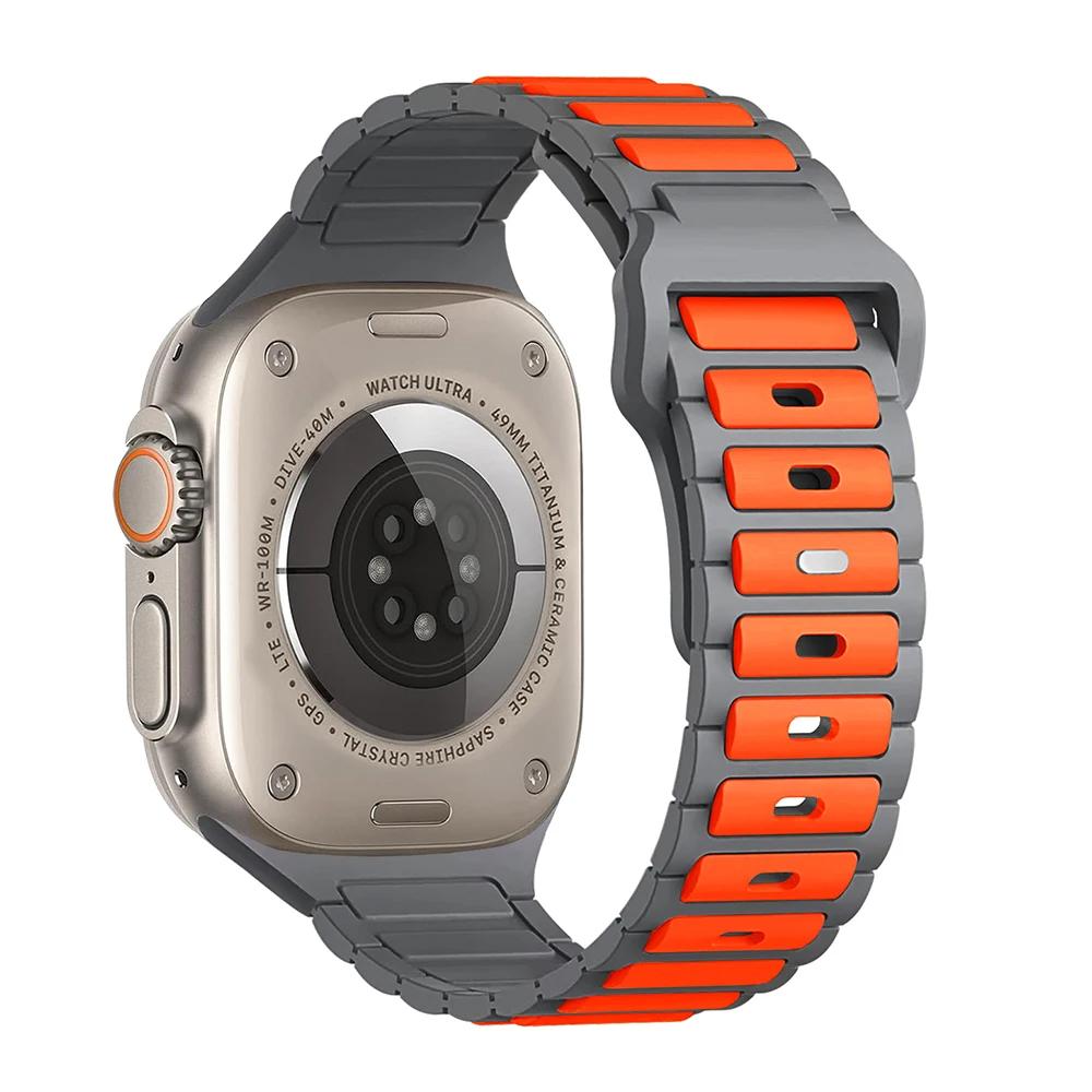 Silicone Strap Sport Bands Watch Bands Sweatproof Silicone Bracelet Adjustable for Apple Watch 9/8/7/Ultra S10 42/44/45/46/49MM