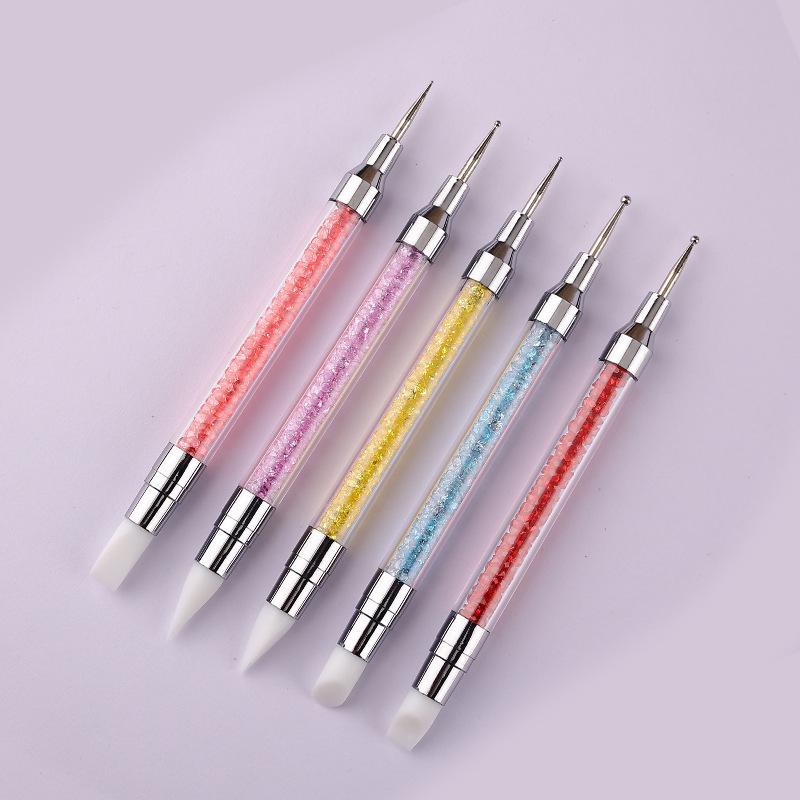 Multi-Color Double-Head Silicone Dotting & Embossing Gel Pen for Nail Art
