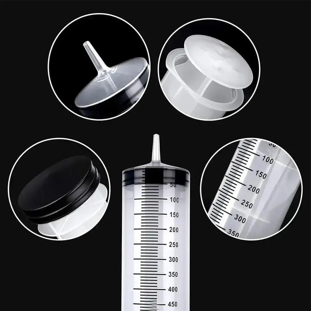 NEW 150/300/550ml Large Capacity Syringes Oil Pump With 1m Hose Pet Feeding Measuring Pump Hydroponics Nutrient Big Syringe