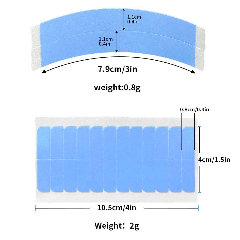 Curved Weft Hair Extension Invisible Sweatproof Glue Double-Sided Tape