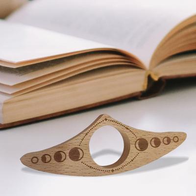 Wooden Book Page Holder Thumb Ring Page Holder Bookmark Keeps Your Book Open Reading Aid Gift for Teachers Book Lovers