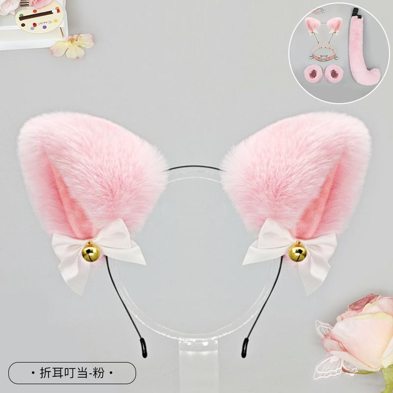 Handmade Japanese Beast Ear Headband Cute Plush Cat Ears Lolita Headdress Fox Ear Accessories Cat Ear Headband