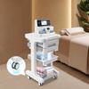 Rolling 3-Tier Beauty Station with 2 Drawers & Locking Wheels, 110lbs Capacity Mobile Organizer Cart for Salon, Spa & Makeup