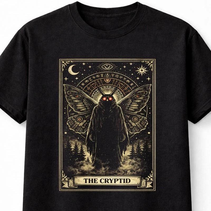 MothUnisex Cryptid Occult Horror Gothic Graphic Tee Unisex T Shirt S5XL S