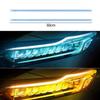 2x 60cm Car Daytime Running Light LED Strip Turn Signal Lamp Flexible Waterproof