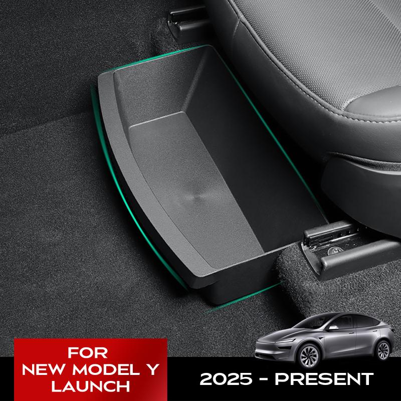 For Tesla New Model Y 2025 Launch Juniper Teslajuniper Front Seats Under Seat Drawer TPE Storage Box