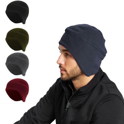 Motorcycle Cycling Thermal Fleece Ear Cover Hat Outdoor Winter Running Sports  Warm Beanies Cap Hiking Ski Snow Under Helmet Cap