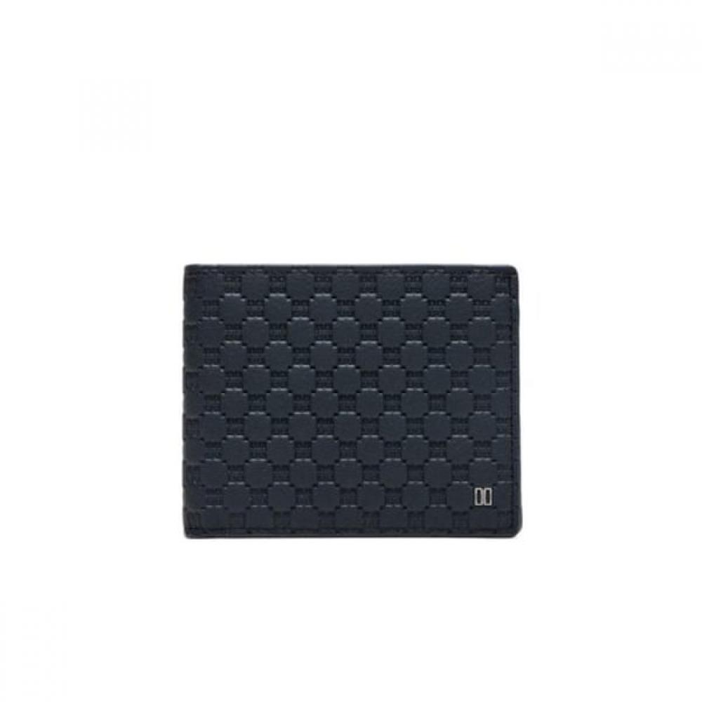 Daks Navy Imported Leather Louis Embossed Dd Pattern Wallet Dbwa6e373n2