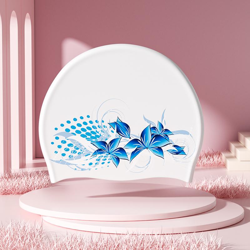 New Silicone Swimming Cap Waterproof and Durable Swim Cap for Long Hair No-slip Swim Cap for Women