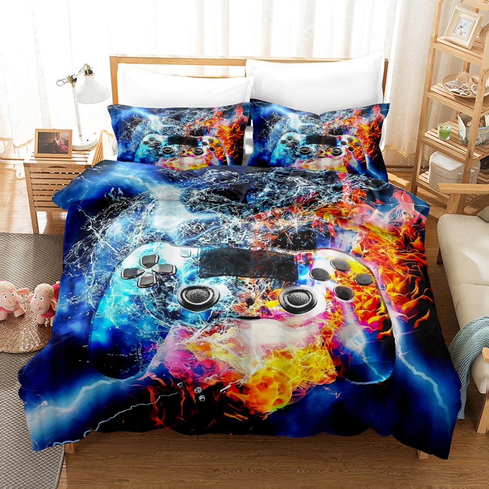 Three-Piece Digital Printing Kit Bedding, Gamepad Home Textile Four-Piece Quilt Cover