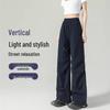 Damen 2025 Sommer Marineblau Weitbeinige Fallschirm-Cargohose