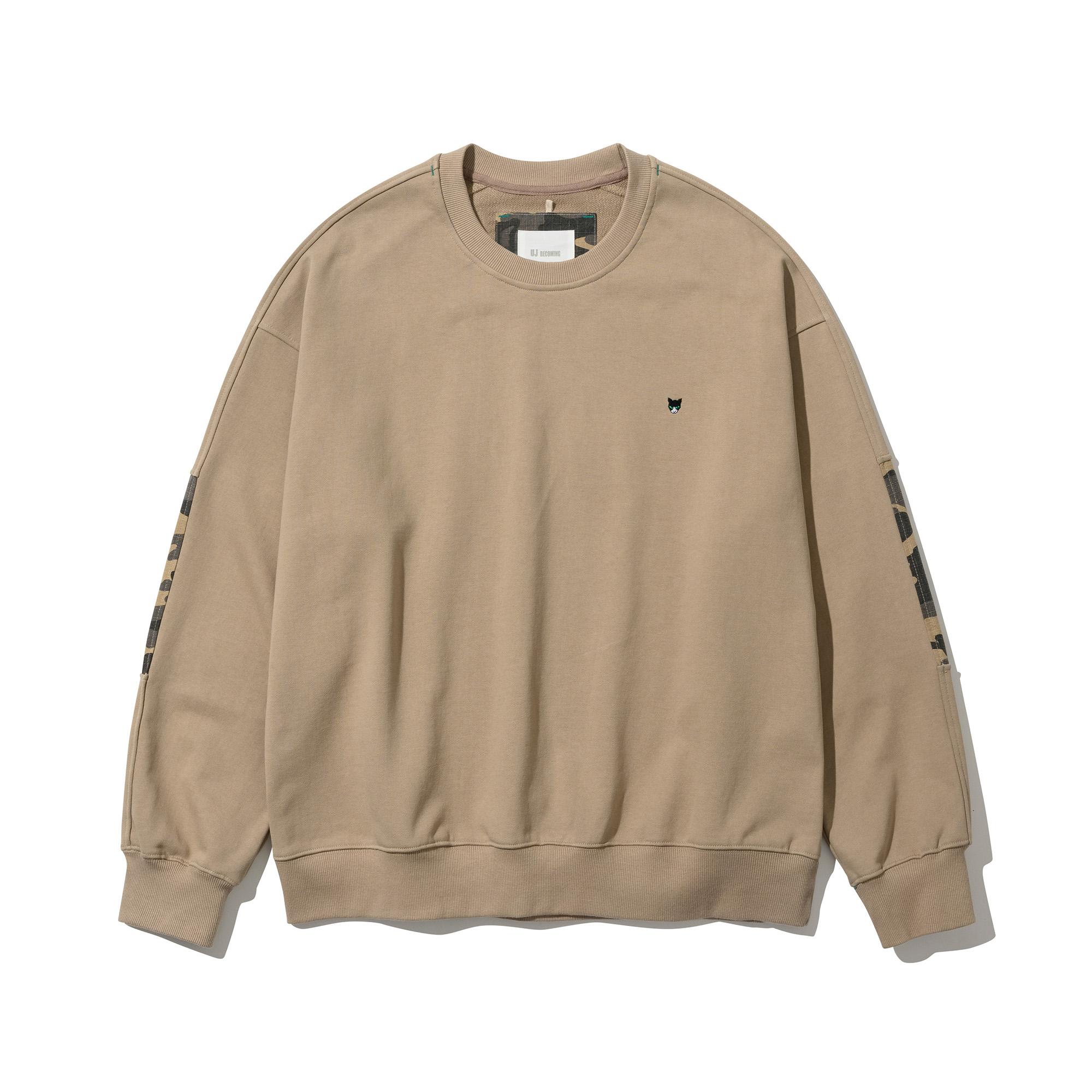 Ujb Coming Худи с камуфляжной расцветкой Color Block Бежевый L