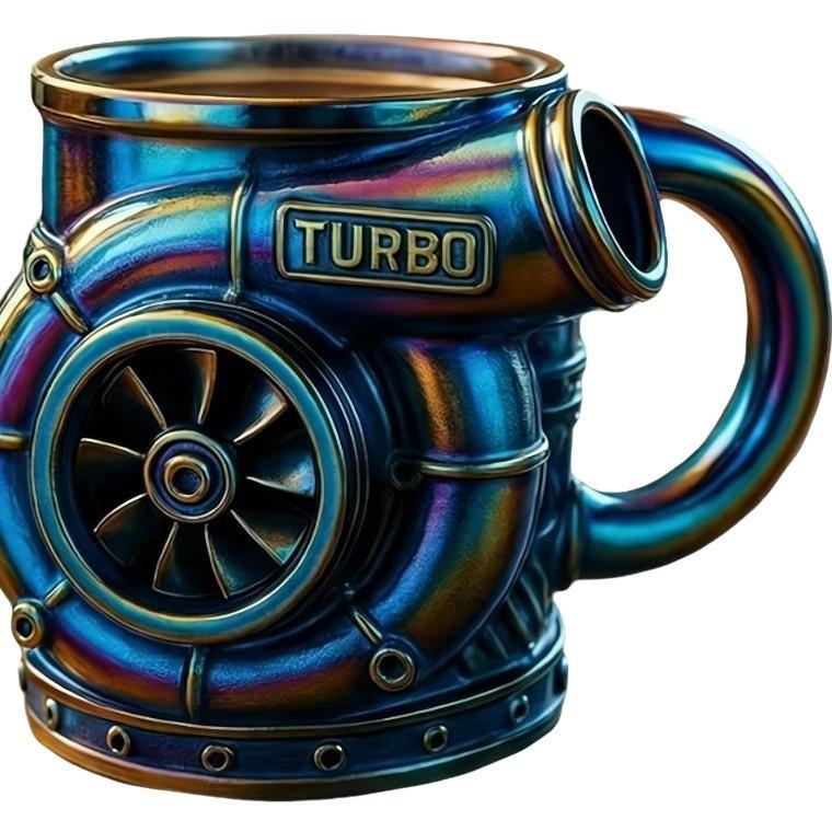 Taza 3D de Acero Inoxidable con Motor V8Taza de Resina con Motor V8