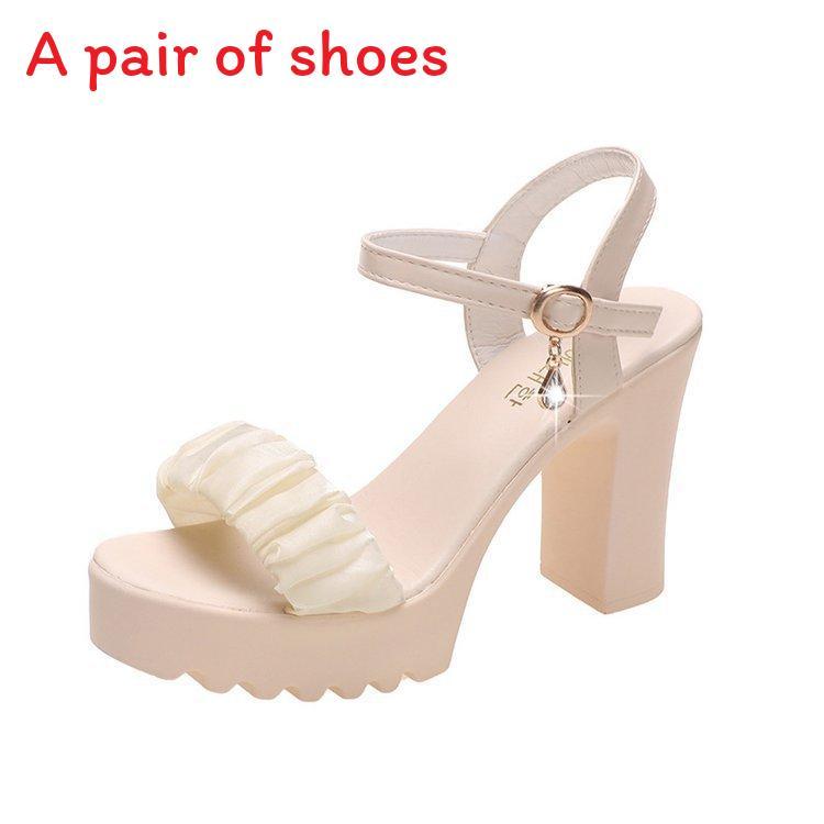 Fish Mouth Sandals For Women Summer Platform Tpr Sole With Buckle Closure