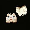 Alloy Drip Oil Cat Pendant, 18x16mm - Cute DIY Korean Style Jewelry Accessory