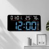 Modern Digital Wall Clock With Led Display And Temperature For Living Room Decor
