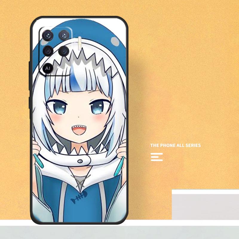 Gawr Gura Hololive Anime Case For Oppo A74 A94 A54 A15 A17 A57 A6 A5 Pro A16 A76 A96 A40 A60 A80 A18 A38 A58 A78 A98