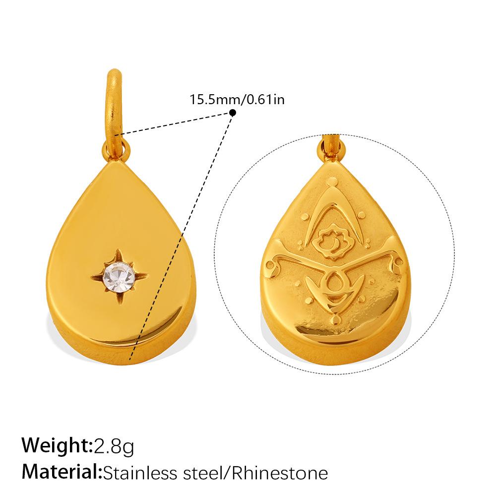 Yori Stainless Steel Sunflower Teardrop Pendant Used Women Making Earrings Necklace Bracelet Jewelry Material Making Accessories